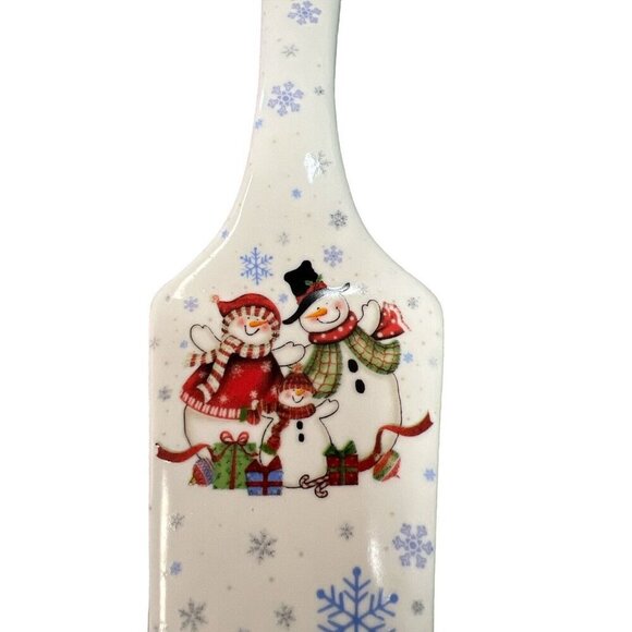 Snowman Family Ceramic Pie Spatula~Christmas Cake Server 10.5" ~ L2 03 - Picture 2 of 4